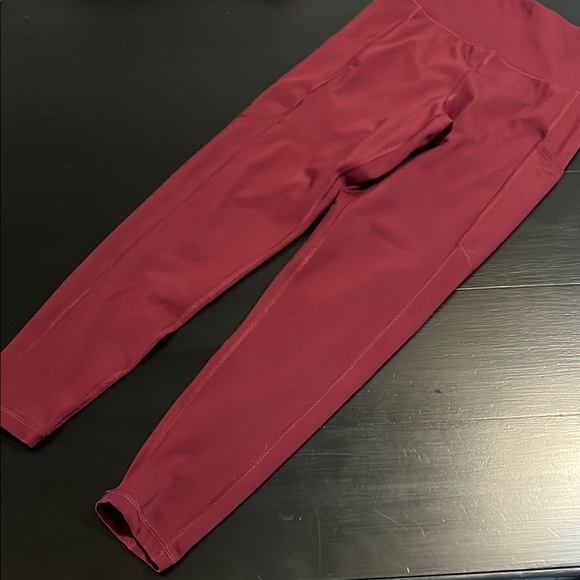 American Eagle Outfitters Burgundy High-Waisted Leggings - Picture 1 of 5
